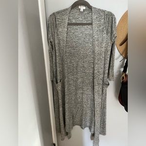 LuLaRoe Sarah Cardigan Small Gray Heathered